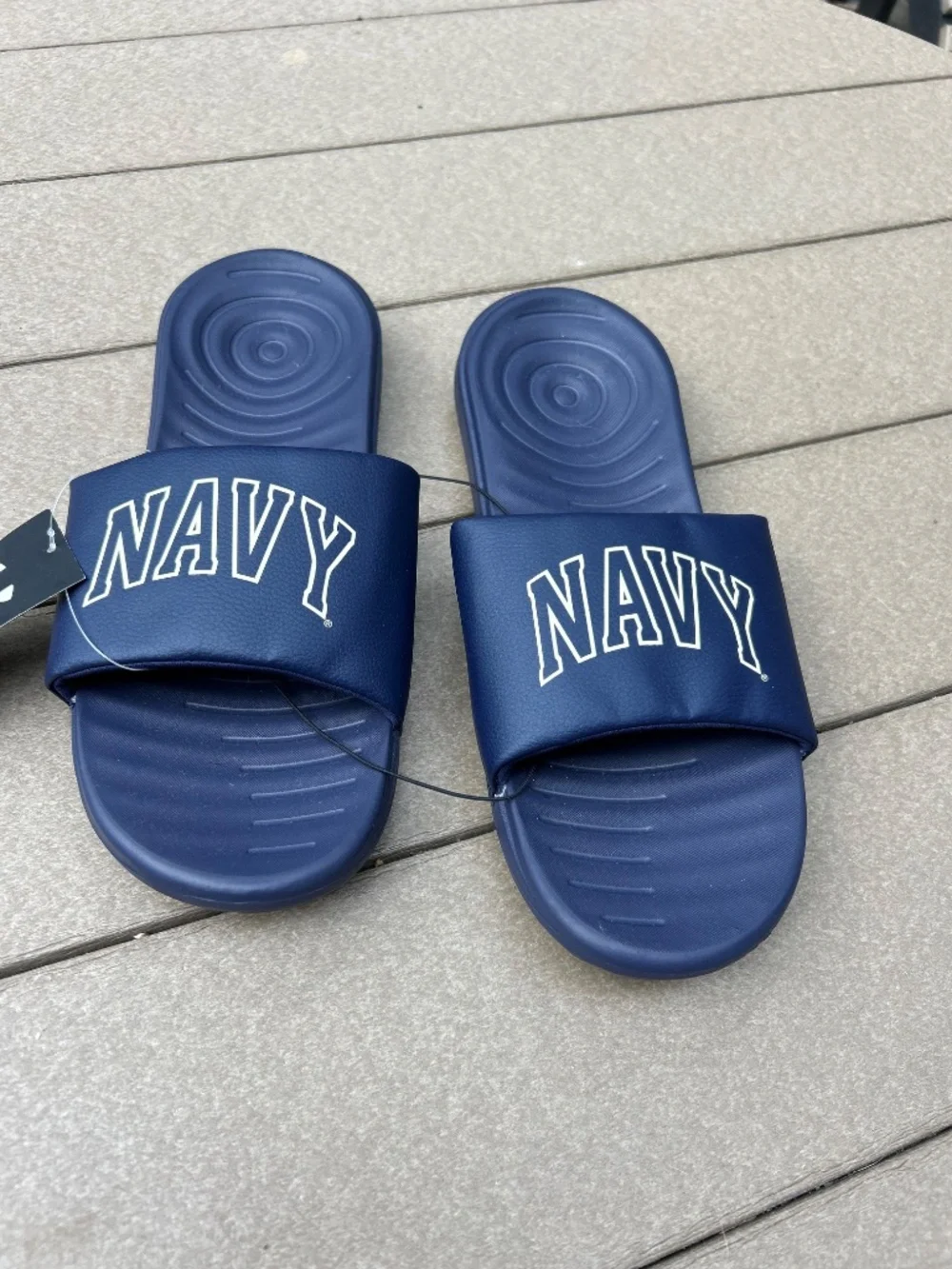 Under Armour Navy Midshipmen Slides  Size 13 NWT